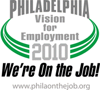 Philadelphia Vision for Employment 2010: We're On the Job! logo